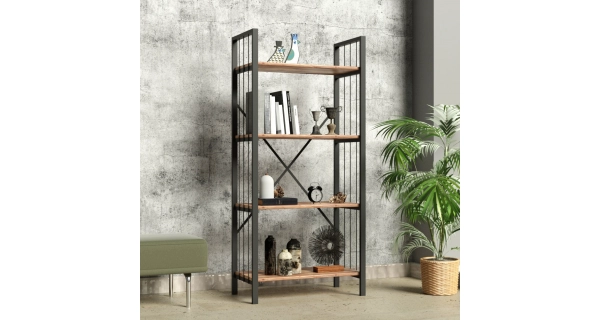 Regál AUDIO, dub/šedá