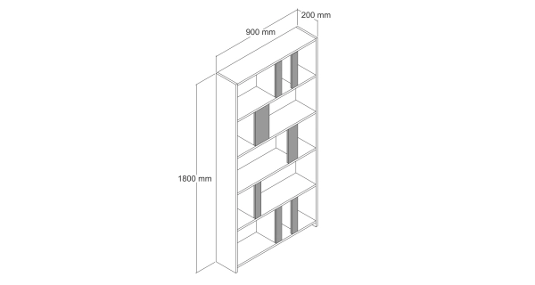 Regál BEPPO, vlašský ořech