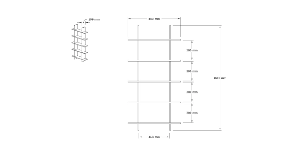 Regál BERINA, dub safírový/antracit