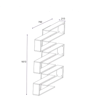 Regál BEVERLY, bílá