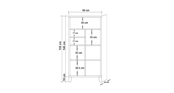 Regál BOLOŇA 756, atlantská borovice