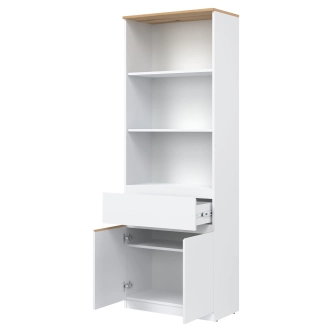 Regál BORROMEO, bílá/dub evoke