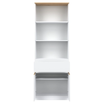 Regál BORROMEO, bílá/dub evoke