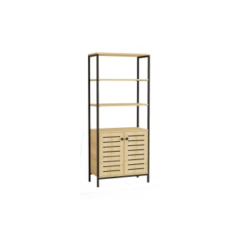 Regál BOXER, dub safírový/černá