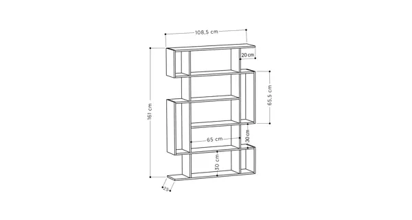Regál BRIANA, bílá