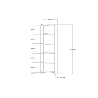 Regál BUBONA, vlašský ořech