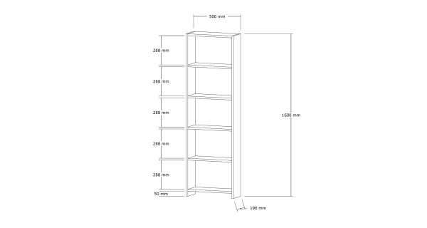 Regál BUBONA, vlašský ořech