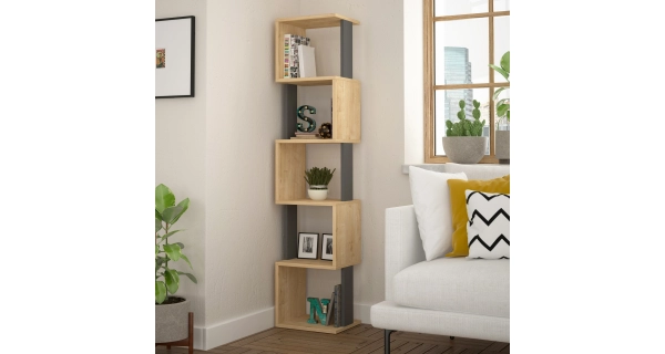 Regál CAPRI, dub sonoma/antracit