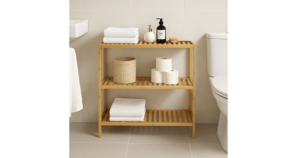 Regál CAREDA 3, bambus