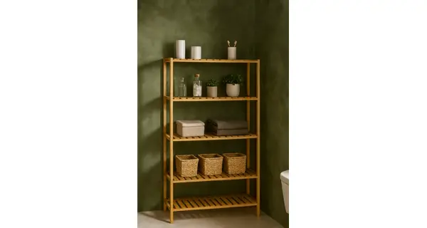 Regál CAREDA 5, bambus