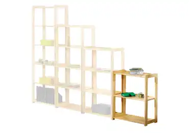 Regál CHARBON - 3 police, masiv borovice