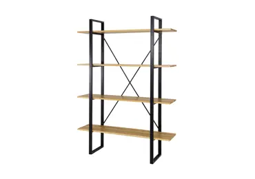 Regál CHROMUTICA, masiv dub/kov