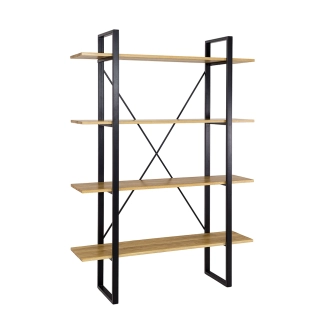 Regál CHROMUTICA, masiv dub/kov