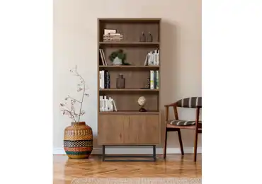 Regál CINTHIA, vlašský ořech/černá