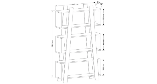 Regál CREAN, bílý