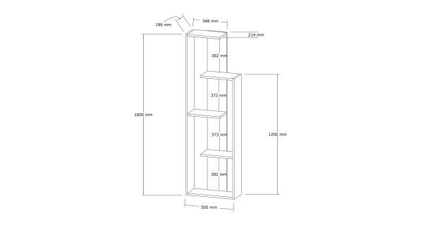 Regál DESIO, vlašský ořech