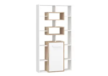 Regál DORINDA 1D, dub sonoma/bílá