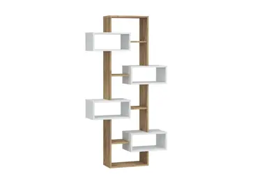 Regál DORINDA, craft bílý/craft zlatý