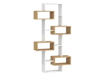 Regál DORINDA, dub artisan/bílá