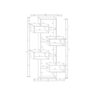 Regál DORINDA, dub sonoma/bílá, 5 let záruka