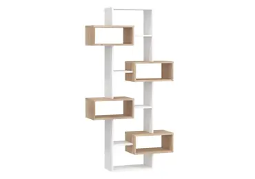 Regál DORINDA, dub sonoma/bílá