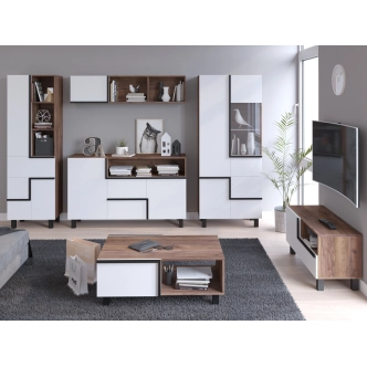 Regál DZENGAL 3D1S, craft tobaco/bílá, 5 let záruka