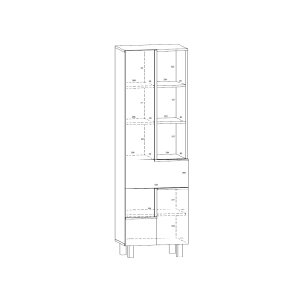 Regál DZENGAL 3D1S, craft zlatý/bílá, 5 let záruka