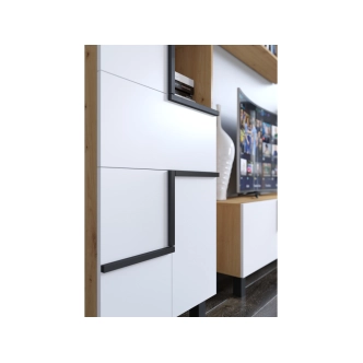 Regál DZENGAL 3D1S, dub artisan/bílá, 5 let záruka