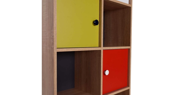 Regál FRUIT, dub sonoma/vícebarevný DOPRODEJ