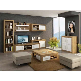 Regál GOUDINI 1, dub burgundský, 5 let záruka