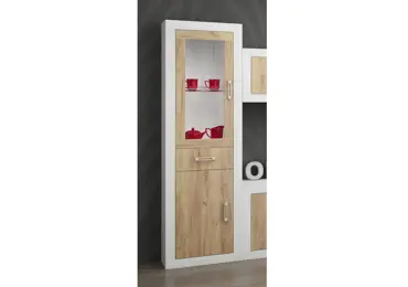 Regál GOUDINI 2, craft bílý/craft zlatý