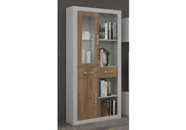 Regál GOUDINI 3, craft bílý/craft zlatý