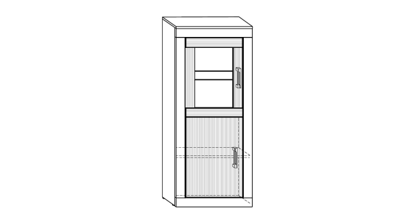 Regál GOUDINI 4, craft bílý/craft zlatý, 5 let záruka