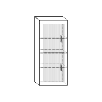 Regál GOUDINI 5, dub burgundský/bílý lesk, 5 let záruka