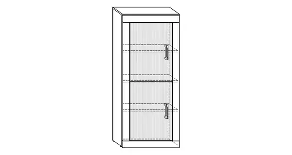 Regál GOUDINI 5, dub burgundský/bílý lesk, 5 let záruka