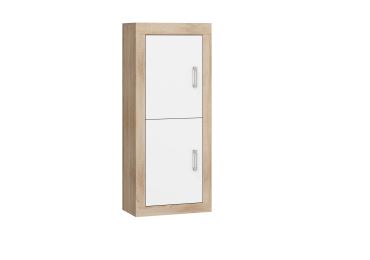 Regál GOUDINI 5, dub sonoma/bílý lesk