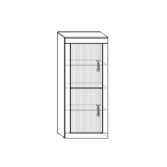 Regál GOUDINI 5, švestka wallis/černý lesk, 5 let záruka
