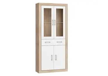 Regál GOUDINI 6, dub sonoma/bílý lesk