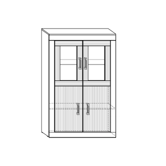 Regál GOUDINI 7, craft bílý/craft zlatý, 5 let záruka