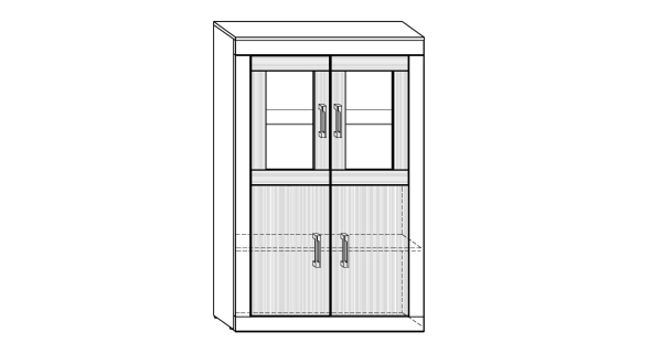 Regál GOUDINI 7, craft bílý/craft zlatý, 5 let záruka