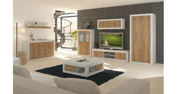 Regál GOUDINI 7, craft bílý/craft zlatý, 5 let záruka