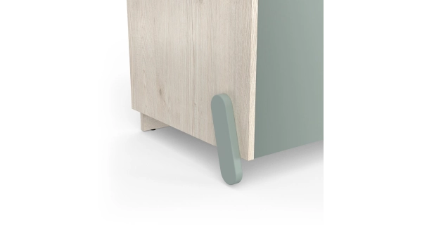 Regál GWANG, dub topanga/zelená