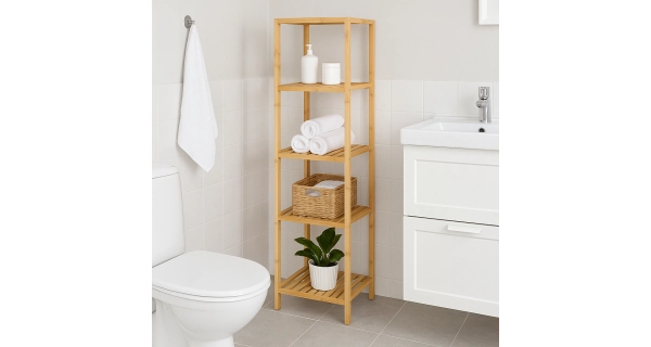 Regál HOLNA 5, bambus