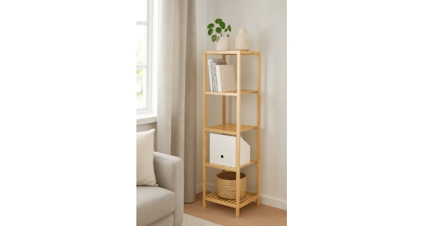 Regál HOLNA 5, bambus