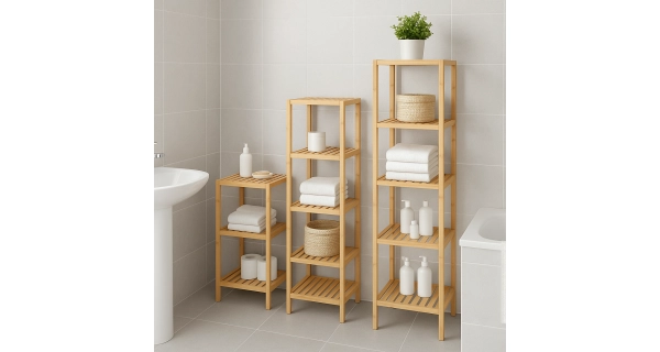 Regál HOLNA 5, bambus