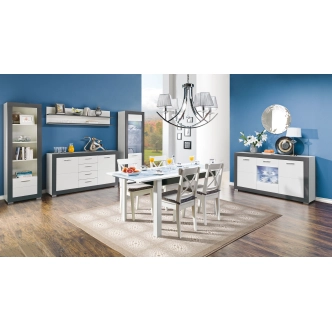 Regál JAMASOTA 1D, bílý mat/grafit