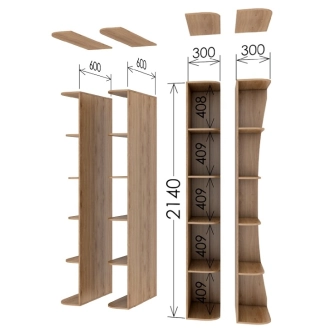 Regál ke skříni, bílý diamant