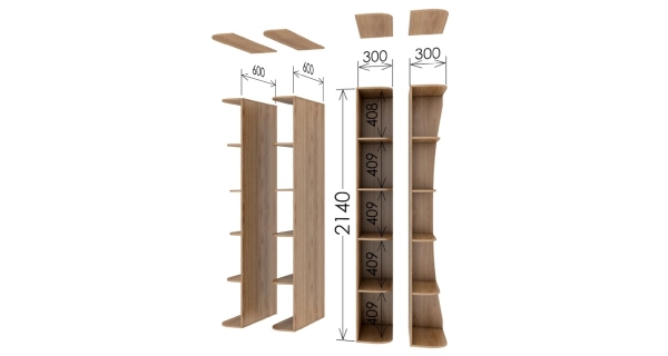 Regál ke skříni, bílý diamant