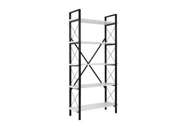 Regál LANTERON, bílá/černá