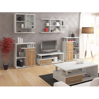 Regál LEHUA 2D, craft bílý/craft zlatý, 5 let záruka